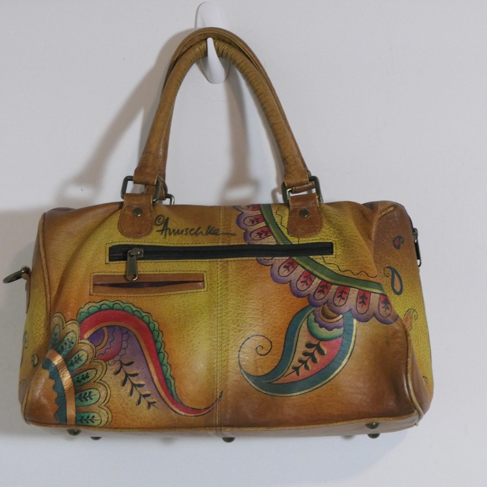 Anuschka 25th Anniversary Limited Edition Hand-Painted Leather Satchel Purse